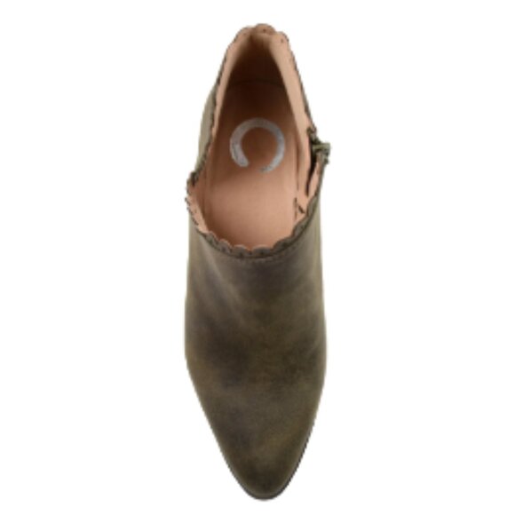 JOURNEE COLLECTION Tessa Cutout Bootie in Faux Leather, Olive, Size: 9M, NWT** - Picture 3 of 4